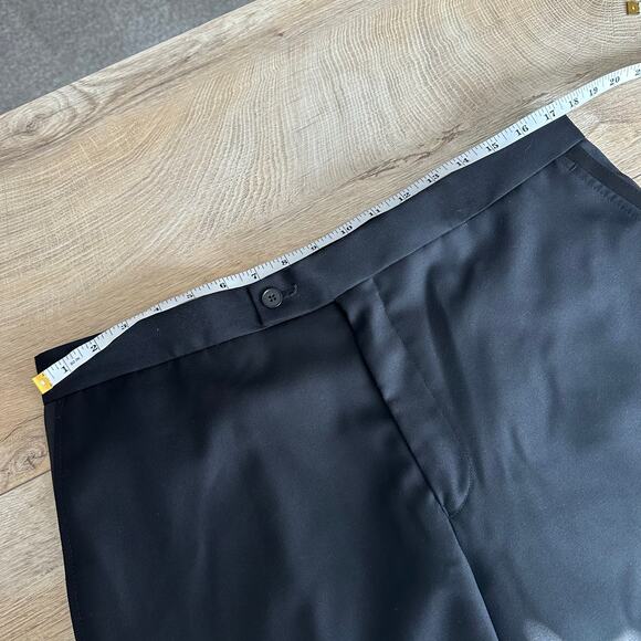 Lauren Ralph Lauren Eagan Wool Suit Flat Front Trouser Black 34x30 - Picture 7 of 8